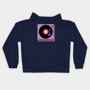 8-Bit Record Player Kids Hoodie